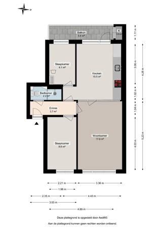 Floorplan - Coendersweg 49B, 9722 GB Groningen